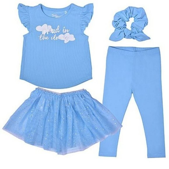 Sweet Dreams Other - BLUE 'Head In The Clouds' Tutu Set & Scrunchie
